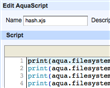 Write and Execute Complex AquaScripts
