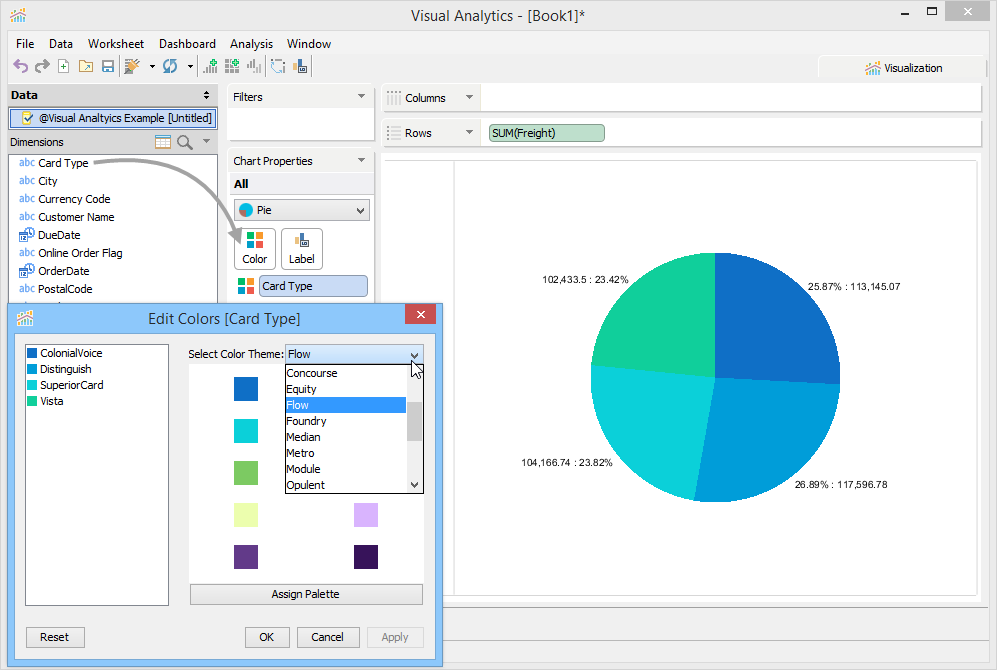 Visual Analytics - Chart Properties - Color Themes