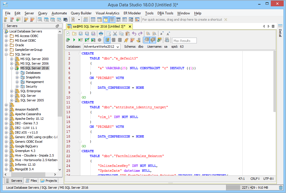 sql query formatter