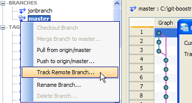 Git Client Track Remote Branch