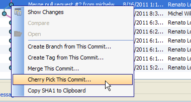 Git Client Working With Commits