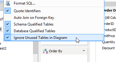 Ignore Unused Tables in Diagram