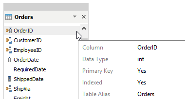 Query Builder Tooltips