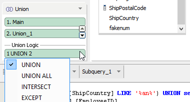 Query Builder Union Support