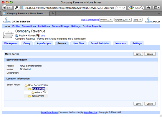 Aqua Data Server - Project - Servers - Moving Server