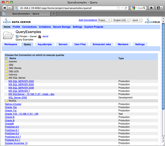 Aqua Data Server - Query