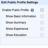 Public Profile Settings