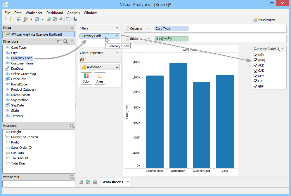 Visual Analytics - Basic View - Filter