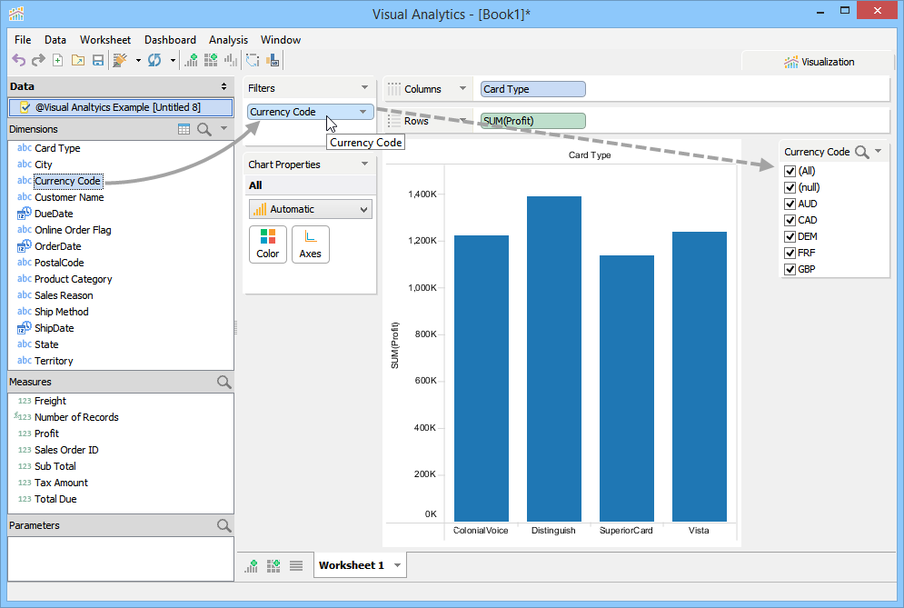 Visual Analytics - Basic View - Filter