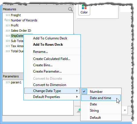 Visual Analytics - Convert Data Type Number to Date and Time