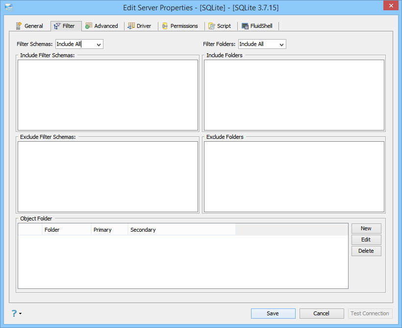 SQLite Register Server Filters
