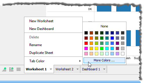 Visual Analytics - Tab Color Change