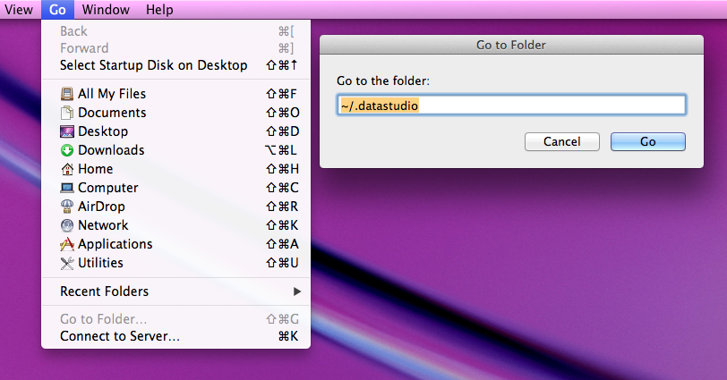 OSX - Go to Folder 