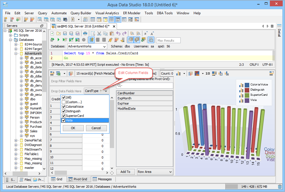 5. Edit Column Fields
