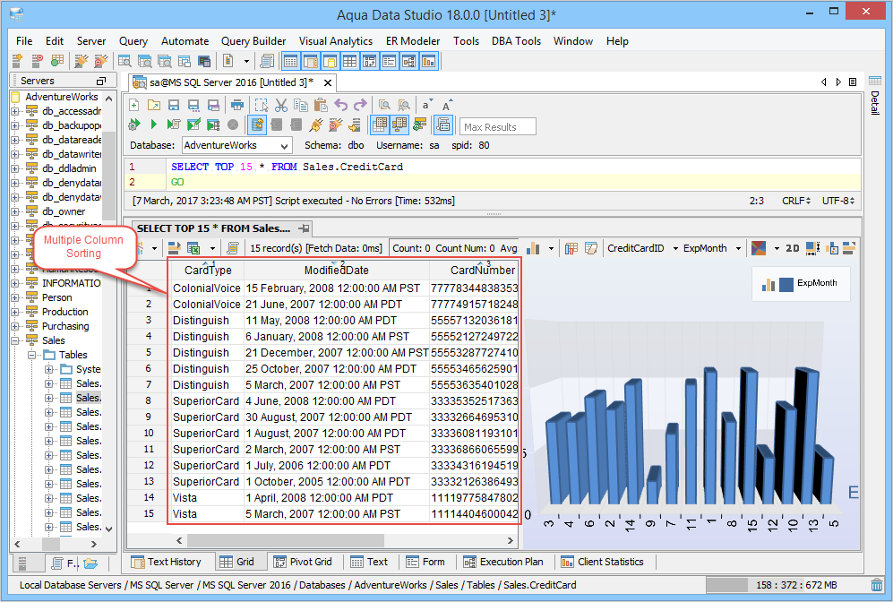 3. Control Click to multiple Column sort