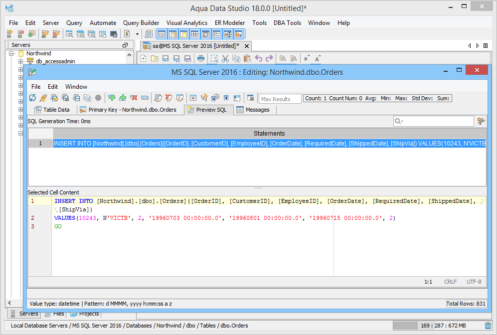 Table Data Editor - Preview SQL