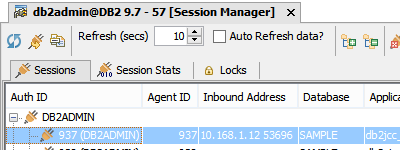 DB2 for LUW DBA Tools Session Manager