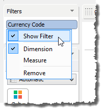 Visual Analytics - Hide Individual Filter Deck