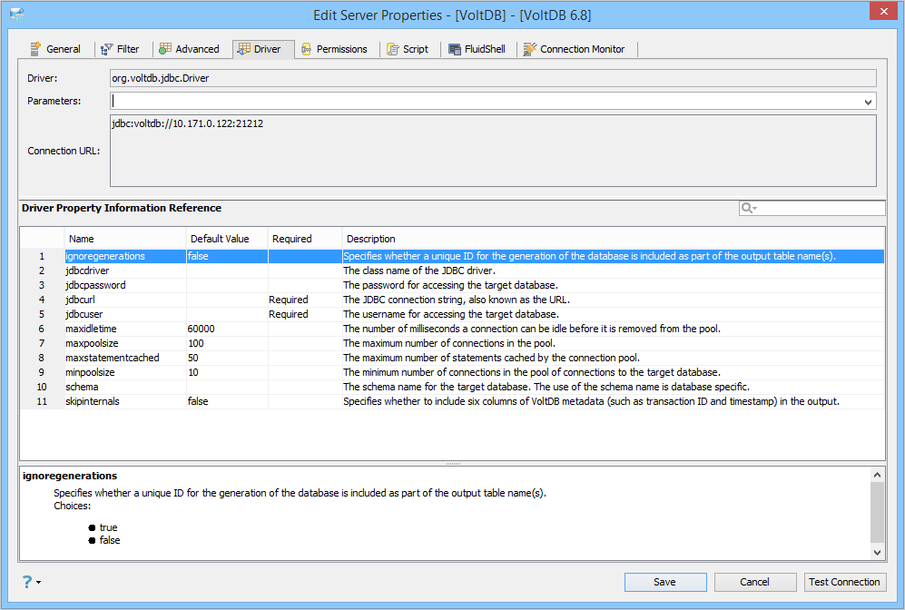 voltdb jdbc driver