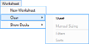 Visual Analytics - Worksheet Menu