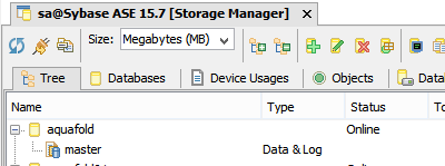 Sybase DBA Tools - Storage Manager