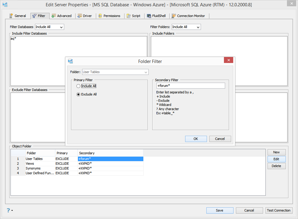 MS SQL Azure Exclude Folder Filter.png