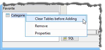 Query Builder Clear Table Before Adding