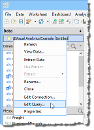 Visual Analytics - Edit Query - Menu