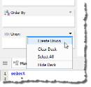 Query Builder - Union Deck - Create Union