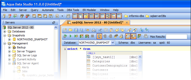 Aqua Data Studio - SQL Server 2012 Support