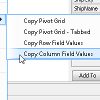 Copy Pivot Grid Column Field Values