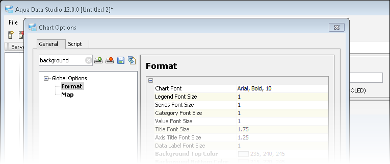 Chart Options Search