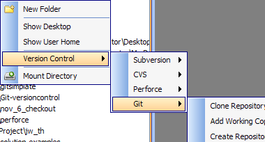 Version Control Menu Consolidation