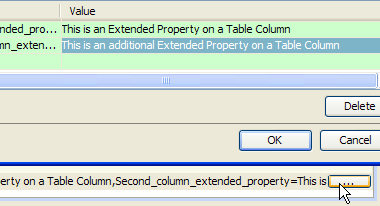 Extended Properties Script CREATE (FULL)