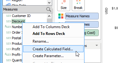 Visual Analytics - Create Calculated Fields