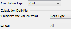Use Table Calculation Types Rank and Percentile