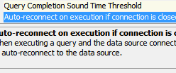 Automatically Reconnect at Execution