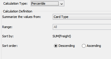 Percentile Calculation Type